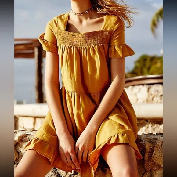 Free People | Dresses | Sadie Tunic Linen Cotton Mustard Yellow Mini | Poshmark Free People | Dresses | Sadie Tunic Linen Cotton Mustard Yellow Mini | Poshmark
